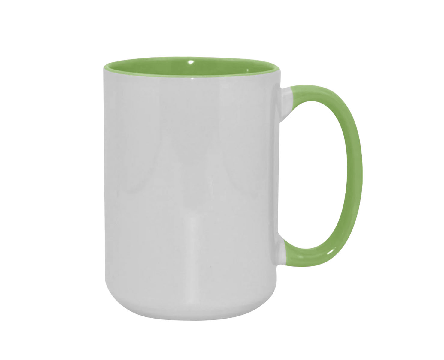 TAZA BICOLOR 15 OZ VERDE CLARO